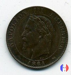 2 centesimi - testa laureata 1861 (Bordeaux)