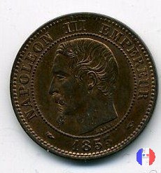 2 centesimi - testa nuda 1853 (Parigi)