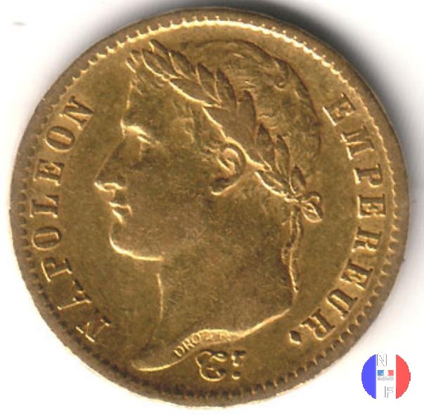 20 franchi - testa laureata, tipo Empire 1813 (Lilla)