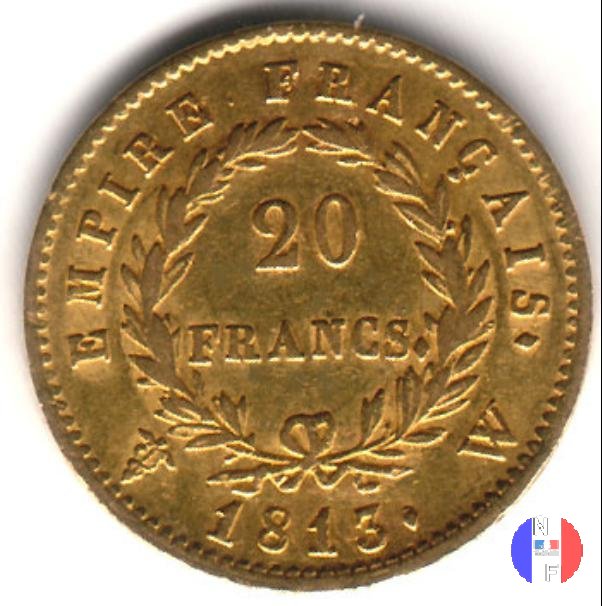 20 franchi - testa laureata, tipo Empire 1813 (Lilla)