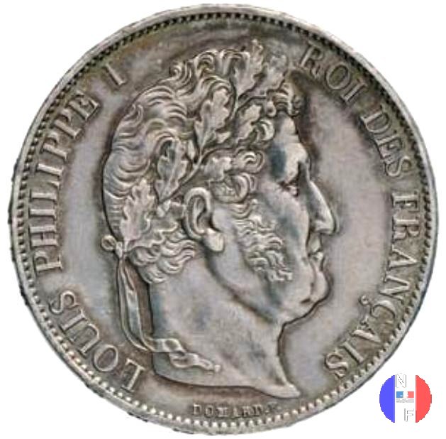 5 franchi - testa coronata 1846 (Parigi)