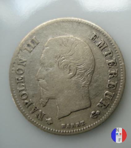 20 centesimi - testa nuda 1860 (Strasburgo)