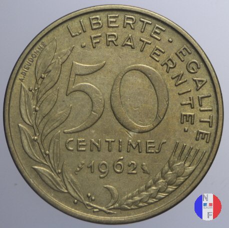 50 centesimi 1962 (Parigi)