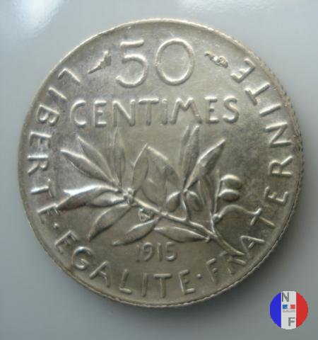 50 centesimi seminatrice 1915 (Parigi)