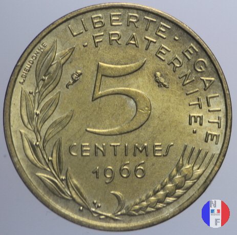 5 centesimi Marianna 1966 (Parigi)