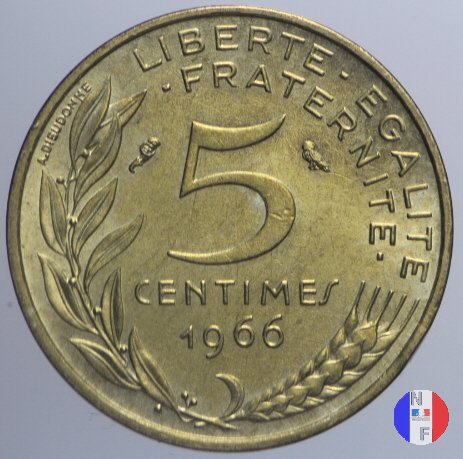 5 centesimi Marianna 1966 (Parigi)