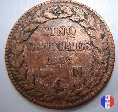 5 centesimi 1837 (Montecarlo)