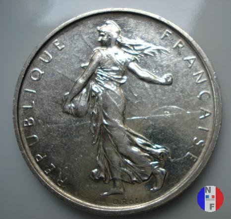 5 franchi seminatrice - argento 1969 (Parigi)