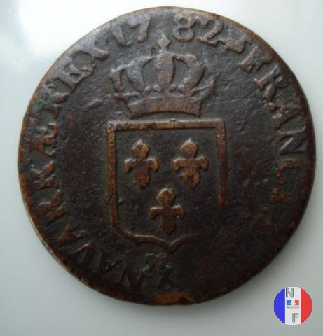 6 deniers (2 liard o 1/2 sol) 1782 (Aix-en-provence)