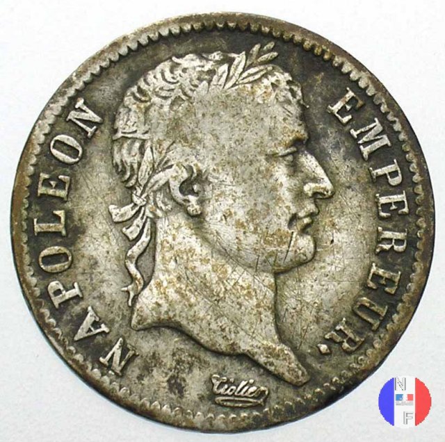 1 franco - testa laureata, tipo Empire 1810 (Torino)