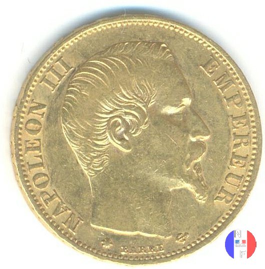 20 franchi - testa nuda 1858 (Strasburgo)