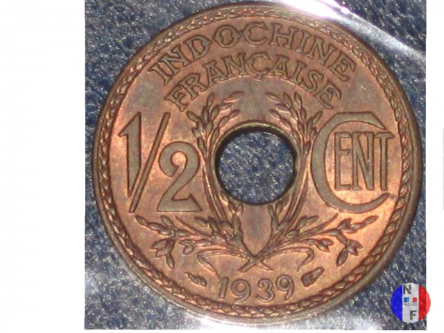 1/2 centesimo - bronzo 1939 (Parigi)