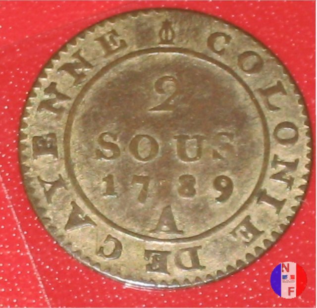 2 sous Luigi XVI 1789 (Parigi)