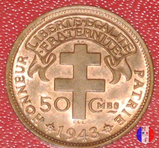 50 centesimi Camerun Francese Libre 1943 (Pretoria)