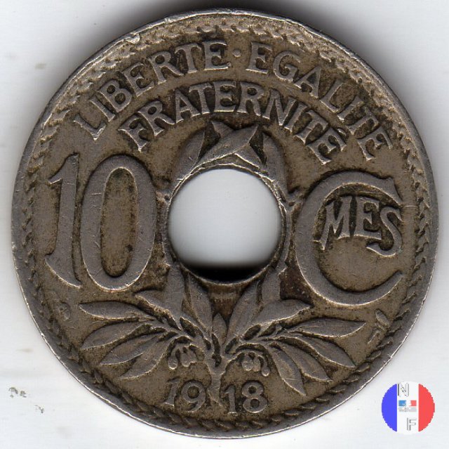 10 centesimi Lindauer 1918 (Parigi)