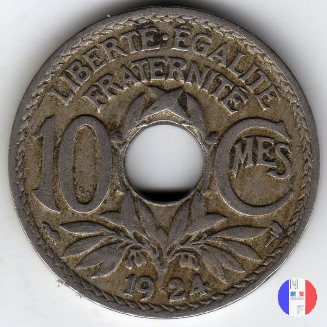 10 centesimi Lindauer 1924 (Parigi)