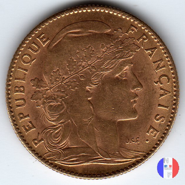 10 franchi gallo 1906 (Parigi)