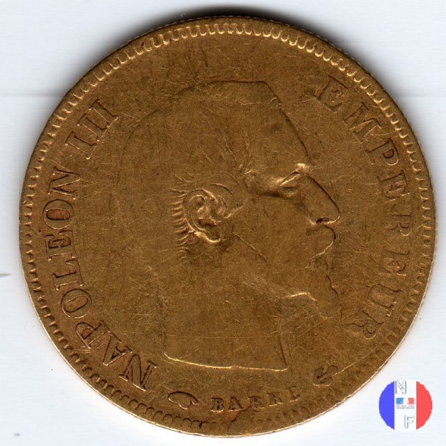 10 franchi - testa nuda, grande modulo 1856 (Parigi)