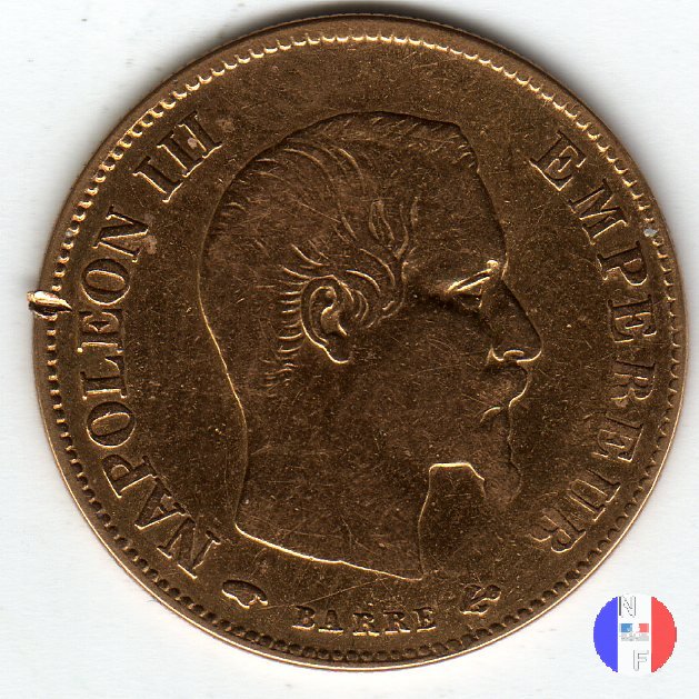 10 franchi - testa nuda, grande modulo 1860 (Parigi)