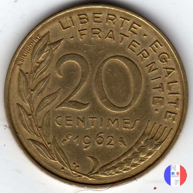 20 centesimi 1962 (Parigi)