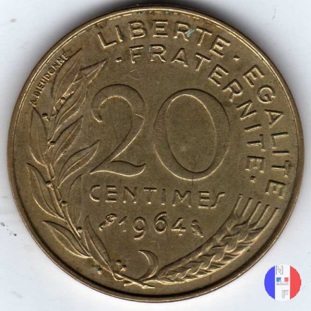 20 centesimi 1964 (Parigi)