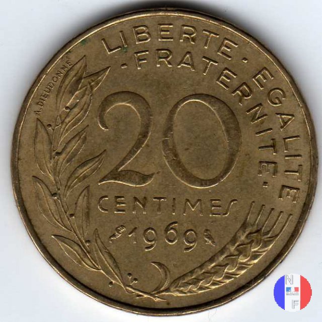 20 centesimi 1969 (Parigi)