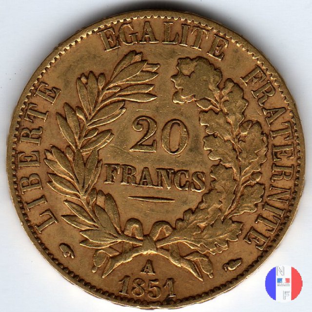 20 franchi Cerere 1851 (Parigi)