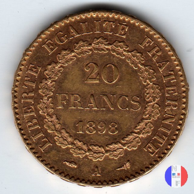 20 franchi Genio 1898 (Parigi)