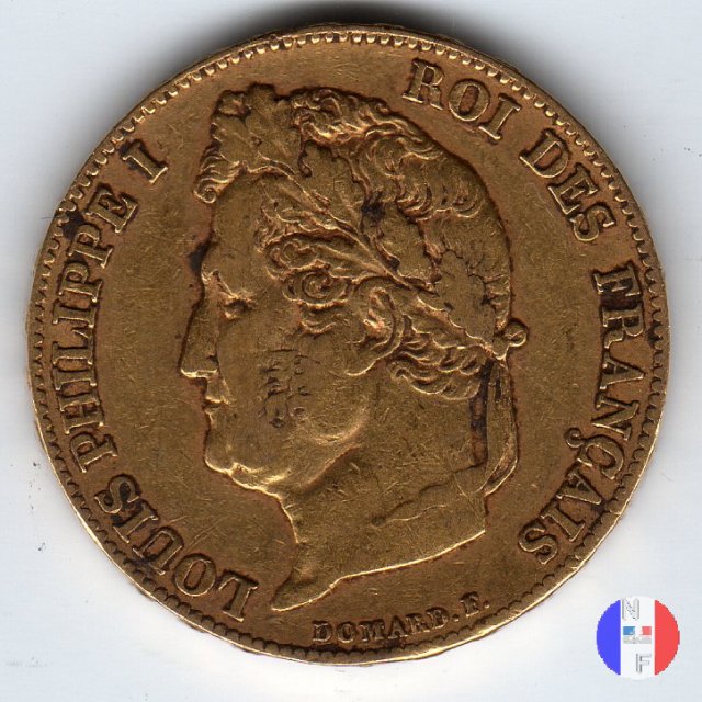 20 franchi - testa coronata 1838 (Parigi)