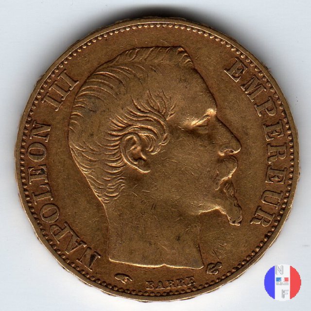 20 franchi - testa nuda 1856 (Parigi)