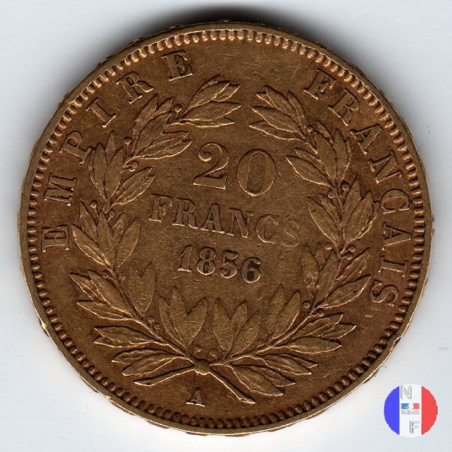 20 franchi - testa nuda 1856 (Parigi)