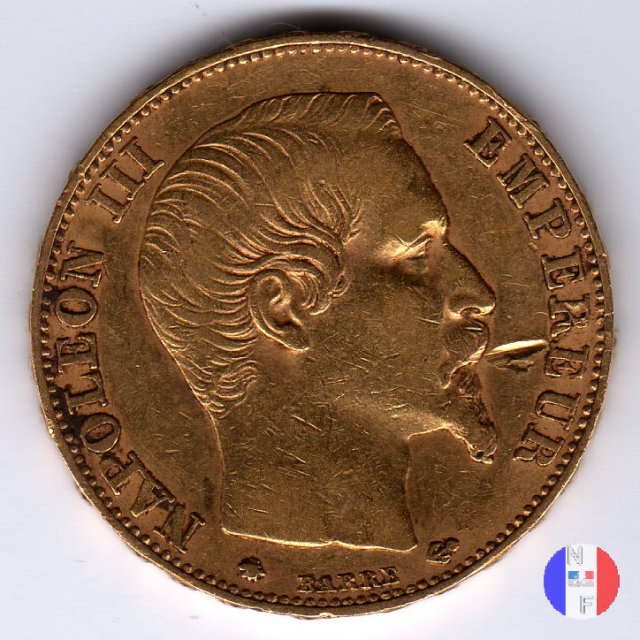 20 franchi - testa nuda 1858 (Strasburgo)