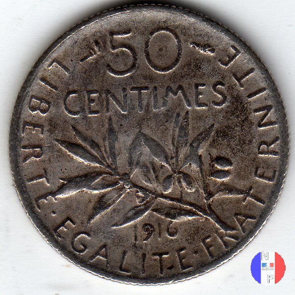 50 centesimi seminatrice 1916 (Parigi)