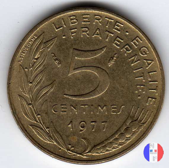 5 centesimi Marianna 1977 (Pessac)