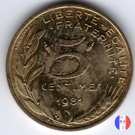 5 centesimi Marianna 1981 (Pessac)