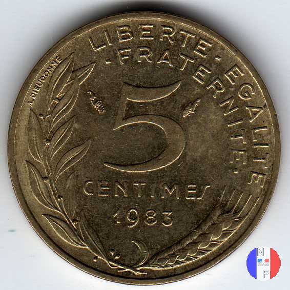 5 centesimi Marianna 1983 (Pessac)