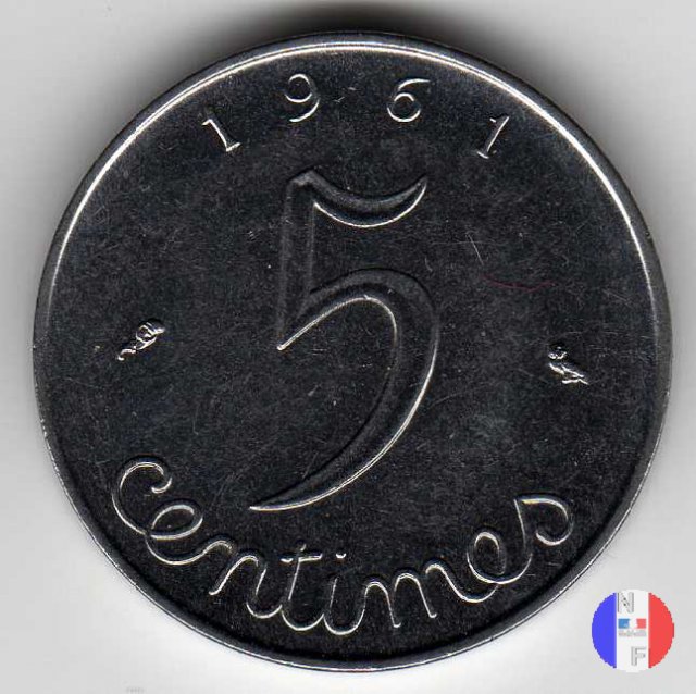 5 centesimi spiga 1961 (Parigi)