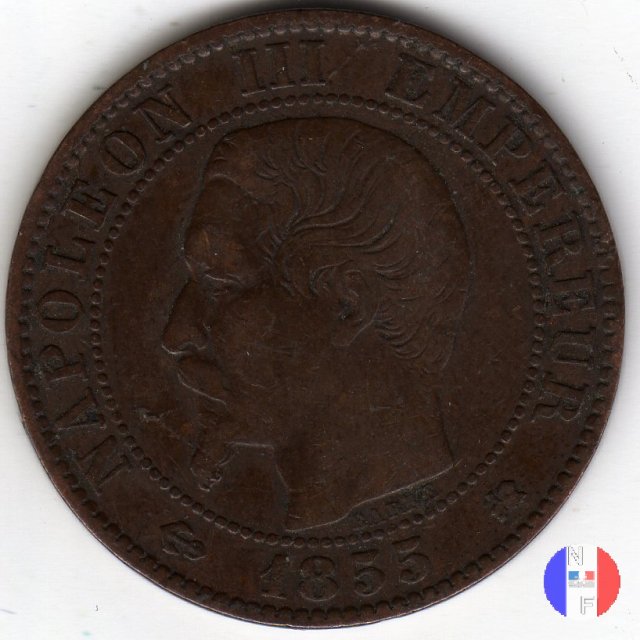 5 centesimi - testa nuda 1855 (Bordeaux)