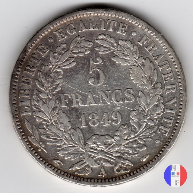 5 franchi Cerere 1849 (Parigi)