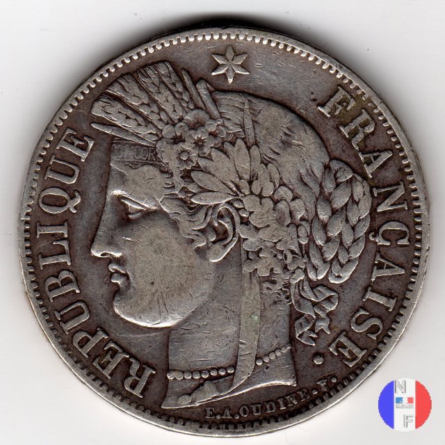 5 franchi Cerere 1850 (Parigi)