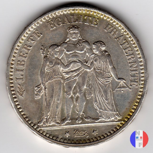 5 franchi Ercole 1873 (Parigi)