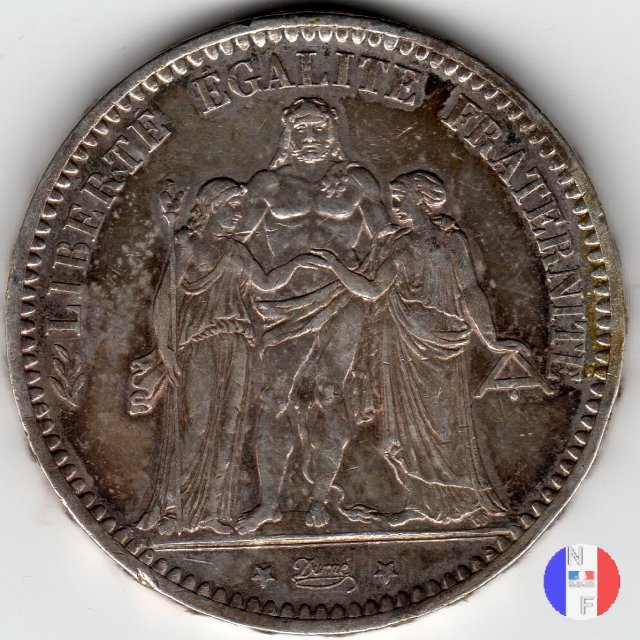 5 franchi Ercole 1873 (Bordeaux)