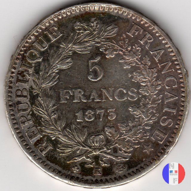 5 franchi Ercole 1873 (Bordeaux)