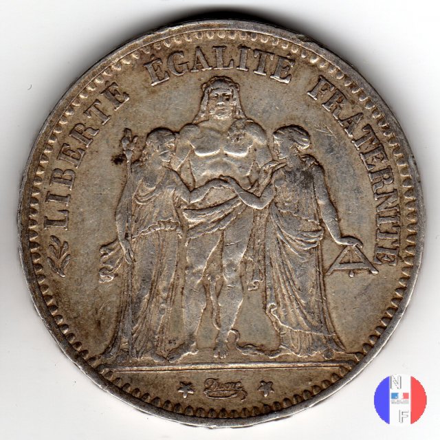 5 franchi Ercole 1874 (Bordeaux)