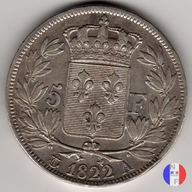 5 franchi 1822 (Parigi)