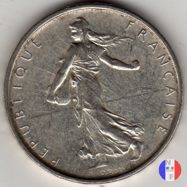 5 franchi seminatrice - argento 1961 (Parigi)