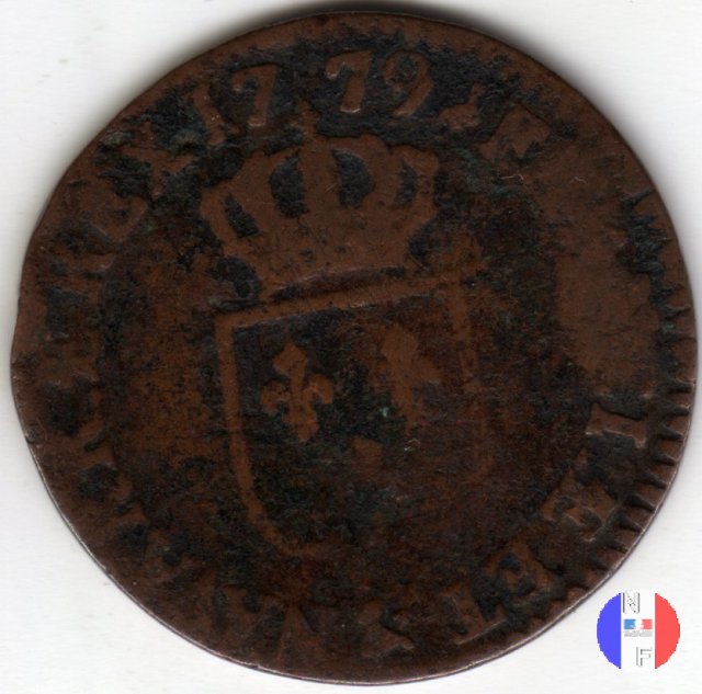 6 deniers (2 liard o 1/2 sol) 1779 (Aix-en-provence)