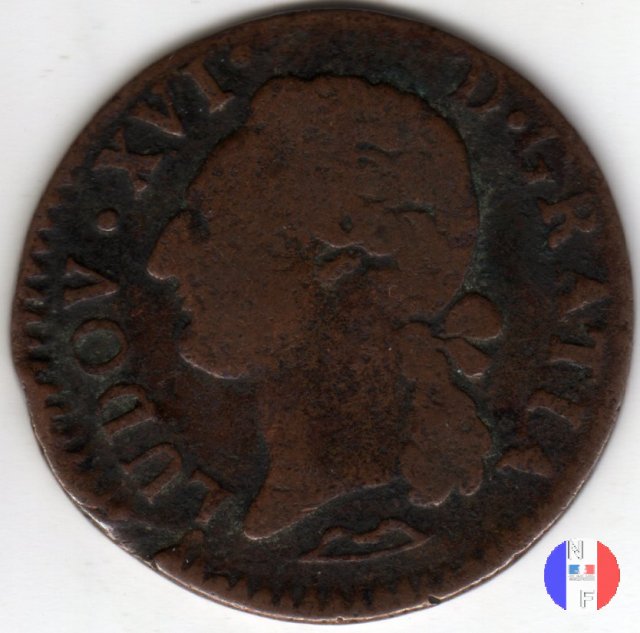 6 deniers (2 liard o 1/2 sol) 1779 (Aix-en-provence)