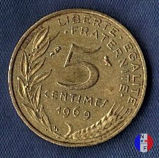 5 centesimi Marianna 1969 (Parigi)