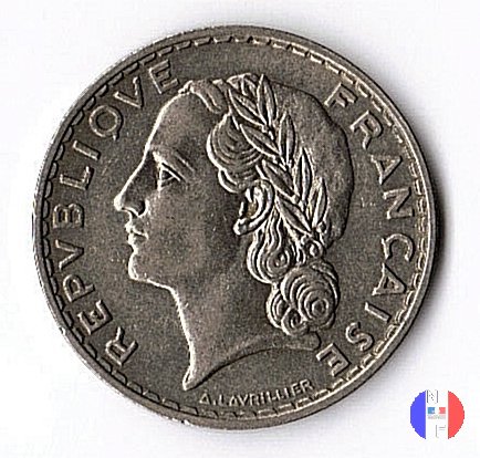 5 franchi Lavrillier - nickel 1933 (Parigi)